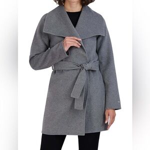 Tahari Ella Wrap Coat - Small